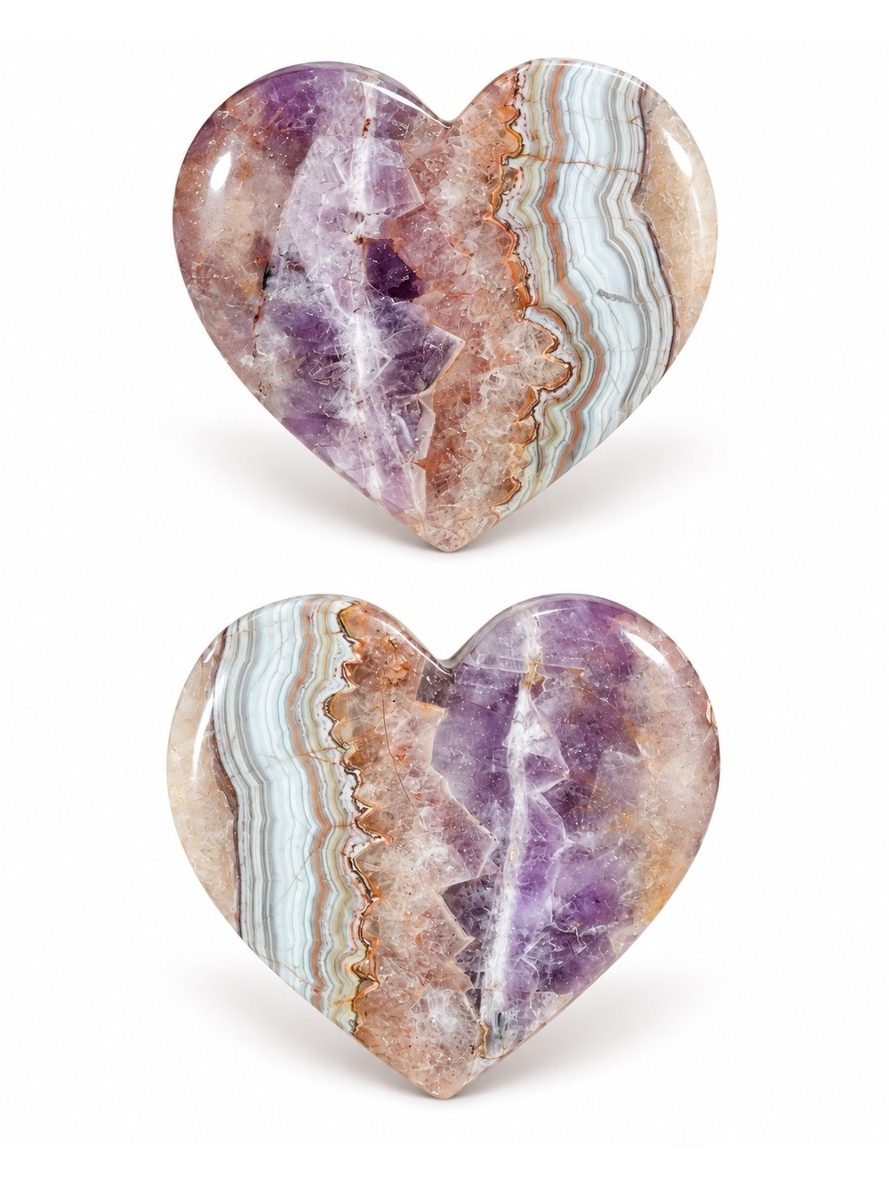 2.75” Amethyst Laced Agate Heart